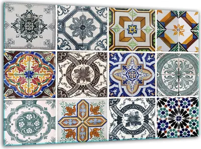 Produktbild von Glas Herdabdeckplatten Schneidebrett Universal 30x22cm Mosaik