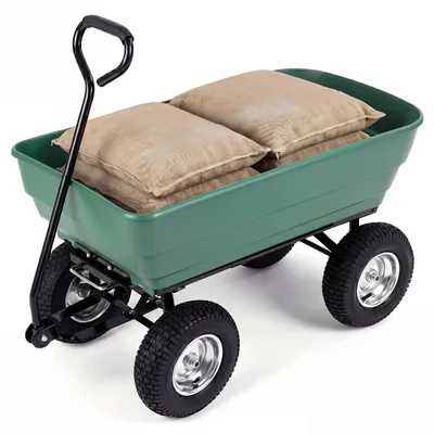 Produktbild von KOMFOTTEU Gartenwagen mit Kippfunktion, Transportwagen mit 125 L