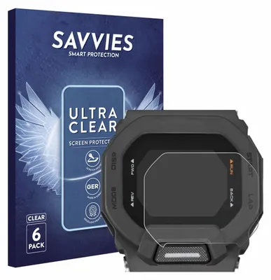 Produktbild von 6x Für Casio G-Shock GBD-200 Schutzfolie Savvies Displayschutz Display Schutz Folie Klar Transparent