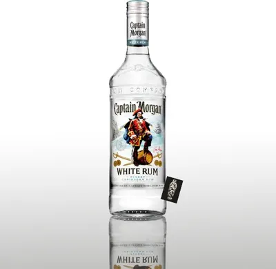 Produktbild von Captain Morgan White Rum Finest Caribbean Rum 0,7l (37,5% vol.)inkl. Mixcompany Postkarte- [Enthält Sulfite]
