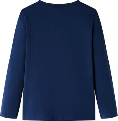 Immagine prodotto di vidaXL Camicia a maniche lunghe per bambini blu navy 128