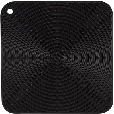 Produktbild von Famanu Silikonuntersetzer hitzebeständig - schwarz onyx - 29 x 29 cm
