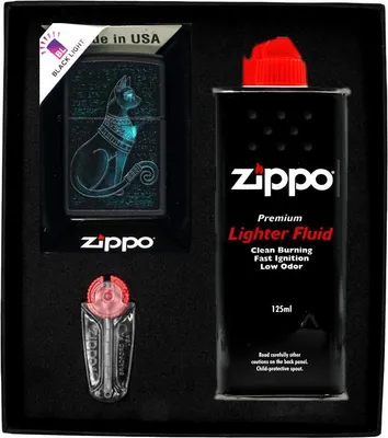 Produktbild von ZIPPO Feuerzeug SPIRITUAL CAT DESIGN Geschenkset Nr. 1