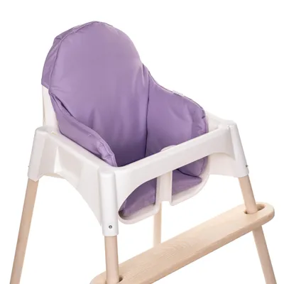 Produktbild von aMami – Sitzkissen kompatibel mit Ikea Antilop Hochstuhl – Hochstuhl Sitzbezug – Stuhlkissen für Kleinkinder – Handmade Baby Kissen - Violett