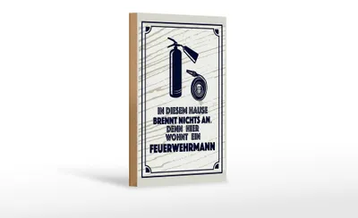 Produktbild von Holzschild Spruch 12x18 cm In diesem Hause brennt nichts an