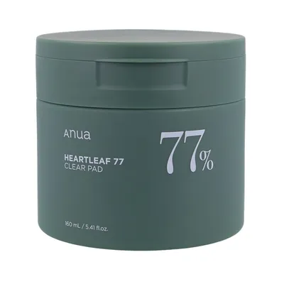 Produktbild von ANUA HEARTLEAF 77% CLEAR PAD (70EA) Nawilżająco-tonizujące płatki nasączone esencją