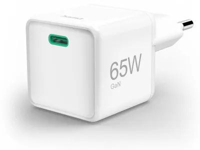 Produktbild von GaN, USB-C, Super-Mini-Charger, PD, 65 W, Weiß (00201943) Schnellladegerät (USB-C)