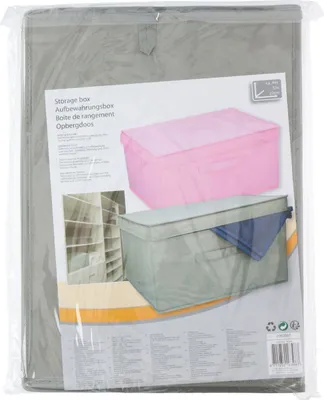 Produktbild von Aufbewahrungsbox mit Deckel & Griff ca. 44x33x22cm für Kleidung, Spielzeug , Farbe:grau