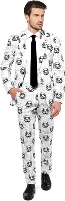 Produktbild von Opposuits Lizenzatrikel Stormtrooper Star Wars Herrenanzug weiss-schwarz