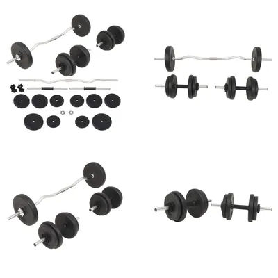 Immagine prodotto di vidaXL set di bilancieri e manubri 30 kg - bilanciere - bilancieri - set di bilancieri - set di bilancieri - set di bilancieri