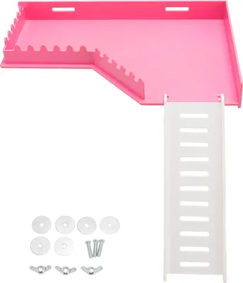 Immagine prodotto di Criceto -piattaforma di esercizio sicuro giocattolo in plastica con scala per porcellini d'India -cincillà -gabbia -tipo