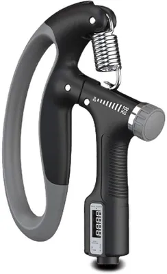 Image de Ibenzoa® : appareil d'entraînement pour les doigts avec résistance réglable de 10 à 100 kg, fonction de comptage intégrée et poignée antidérapante – appareil d'entraînement pour les mains et les avant-bras, idéal pour la rééducation, le renforcement de la force de préhension et l'endurance