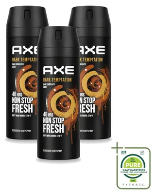 Immagine prodotto di 3 deodoranti spray Axe Dark Temptation, 150 ml - confezione grande - 3 pezzi