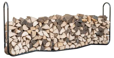 Produktbild von ShelterLogic Stahl Kaminholzregal Schwarz 25x244x99 cm