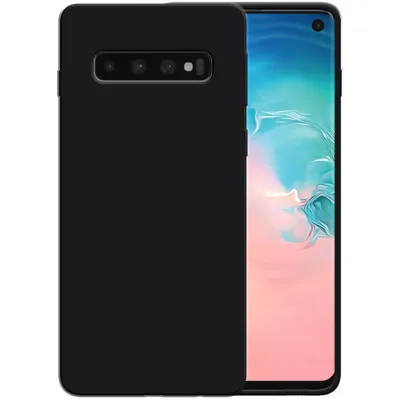 Produktbild von Smartphonica Silikonhülle für Samsung Galaxy S10 Hülle mit weicher Innenseite - Schwarz