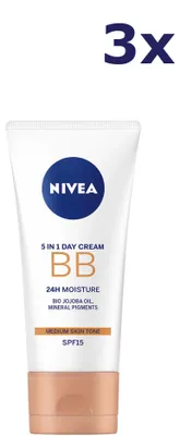 Produktbild von 3x Nivea Essentials BB cream medium SPF15 50ML