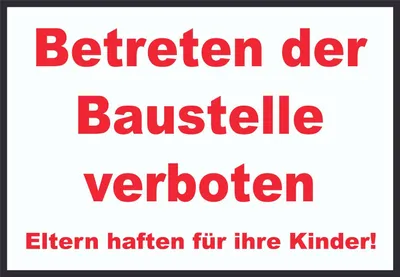 Produktbild von Betreten der Baustelle Schild rot-weiß-schwarz A6 (105x148mm)