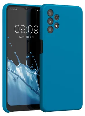 Produktbild von kwmobile Handyhülle für Samsung Galaxy A32 5G Hülle - Case Silikon - Kabelloses Laden - Schutzhülle Cover in Karibikblau