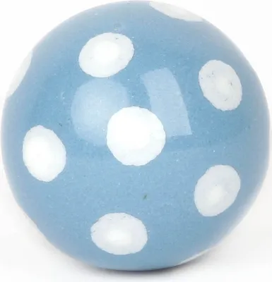 Produktbild von Knauf Ball Polka Dot hellblau/weiß