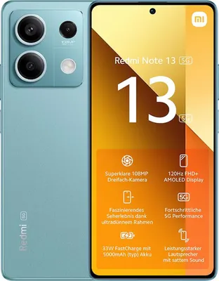 Produktbild von Redmi Note 13 5G 8GB + 256GB Ocean Teal Smartphone