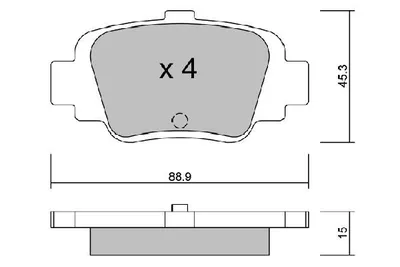 Produktbild von AISIN Bremsbeläge Satz Hinten Bremsklötze für NISSAN MICRA II (K11) BPNI-2903