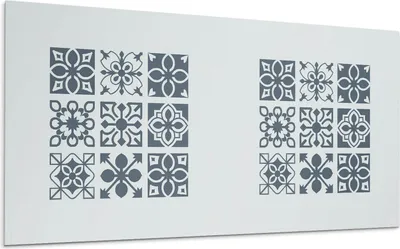 Produktbild von Geometrische Muster In Quadraten – Selbstklebende Fliesen – Wandverkleidung – Wandpaneel – PVC Fliesen – Vinylflisen – PCV Flisen – Selbstklebend – Wanddeko – 6 Stück 60 x 30 cm