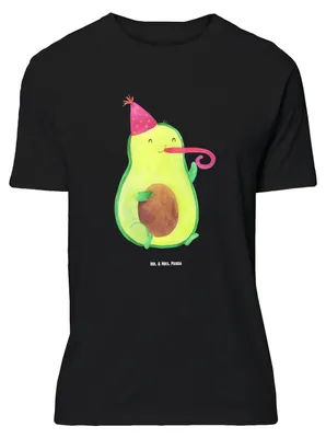 Produktbild von Mr. & Mrs. Panda T-Shirt Avocado Party Zeit - Schwarz - Geschenk, Happy Birthday, Tshirt, Geburtstag, Statement-Shirt, oberteil, Glücklich, Genießen, Shirt, S