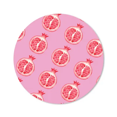 Produktbild von MuchoWow® Mauspad Mousepad Obst - Rosa - Schablonen 20x20 cm - Mousepads - Maus Mat - Pad - Mausunterlage - Schreibtischmatte