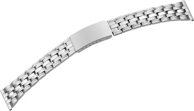 Produktbild von Minott Uhrenarmband 22mm Edelstahl silberfarben Faltschließe