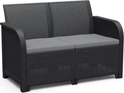 Produktbild von Keter Garden 2-Sitzer Sofa Rosalie Graphitgrau