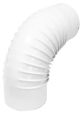 Produktbild von Raik Rauchrohrbogen / Ofenrohrbogen Emaille 150mm - 90° Bogen gerippt Weiß