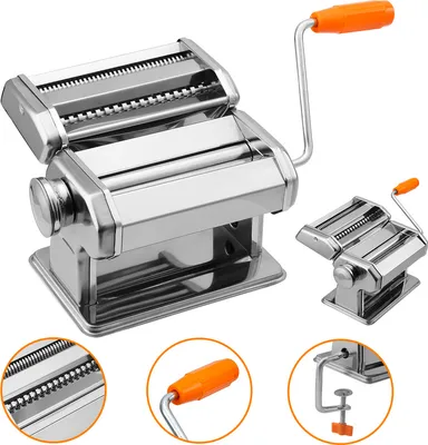 Produktbild von TolleTour Stroj na těstoviny Manuální stroj na výrobu těstovin Kuchyňská pomůcka Stroj na těstoviny z nerezové oceli pro špagety, lasagne, tagliatelle