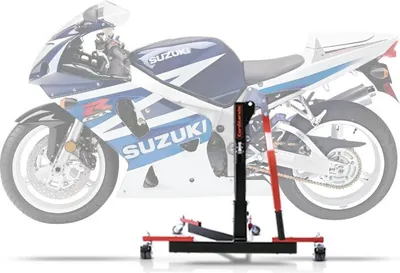 Image de Béquille centrale CS Power Evo pour Suzuki GSX-R 600 01-03 rouge