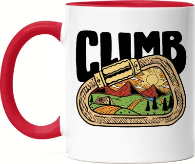 Produktbild von Climb Tasse Rot Berge Bergsteigen Bouldern Klettern Sport Freizeit Hügel Halle Felsen Bergsteiger Kletterschuhe