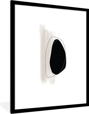 Produktbild von MuchoWow® Gerahmtes Poster Schwarz - Farbe - Pastell 60x80 cm - Poster mit Schwarzem Bilderrahmen Wandposter Rahmen Foto Bilder - Wohnzimmer - Dekorationen - Prämie