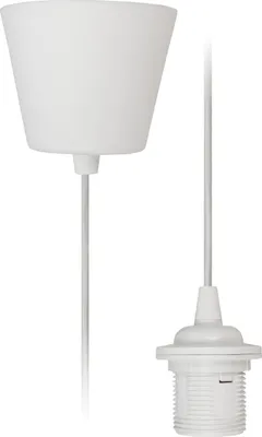 Produktbild von Lampenaufhängung McShine, E27 Fassung, weiß, 230V, 1,2m Kabel, Textilkabel