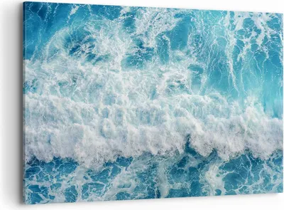 Produktbild von Bild auf Leinwand - Leinwandbild - Meer Welle Ozean - 120x80cm - Wand Bild - Wanddeko - Wandbilder - Leinwanddruck - Bilder - Kunstdruck - Wanddekoration - Leinwand bilder - Wandkunst - AA120x80-4067