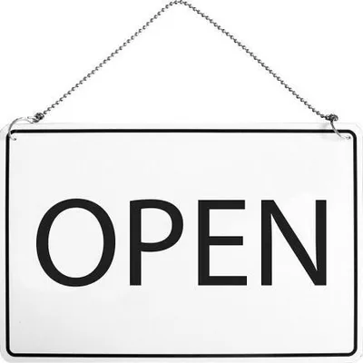 Produktbild von Wendeschild inkl. Kette - Open - Closed - Gr. ca. 30 x 20cm - 309606