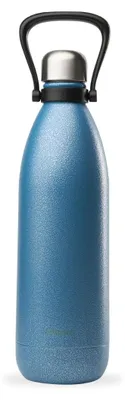 Thermosflasche 1 l, Edelstahl, doppelwandig, blau, 24h kalt