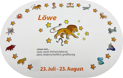 Produktbild von Stilvolle Platzmatte Sternzeichen Löwe – Elegantes Tischset Schwarz für Astrologie-Fans, 1 Stück