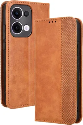 Produktbild von OPPO Reno13 5G Hülle - Coverup Vintage Style Klapphülle - Braun