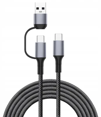 Produktbild von Interlook Kabel 2in1 USB-C/USB-A 1m 100W PD Schnellladung