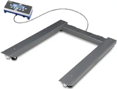 Produktbild von KERN & SOHN Palettenwaage, 600 kg, Edelstahl, Stahl, LCD, 2,5 cm, 1195 mm