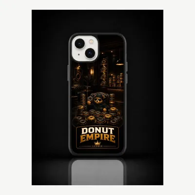 Productafbeelding van iPhone 14 hoesje, telefoonhoesje, beschermhoesje, case met donutmotief – LUNØIR ©