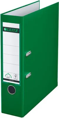 Produktbild von Leitz Plastic Lever Arch File A4 80mm 180° Green, A4, Grün, 500 Blätter, 8 cm