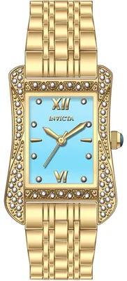 Produktbild von Invicta Wildflower 69283 Damenarmbanduhr - Quarzwerk - Edelstahl mit Blauem Zifferblatt - 26 mm