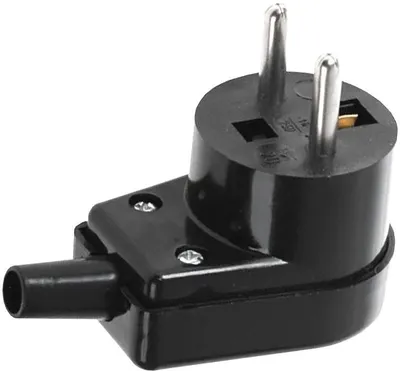 Obrázok produktu pre Uhlová zástrčka 220-05 16A 250V IP20 ČIERNA VIPLAST 220-05