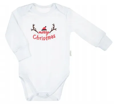 Produktbild von Nicol Baby-Body Langarm Weihnachten Weiß Größe 56