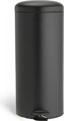 Produktbild von Buxibo odpadkový kôš 30 l - Odpadkový kôš s pedálom - Pedálový odpadkový kôš/koš na odpadky/koš na odpadky - 1x30 l - okrúhly - čierny