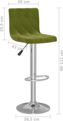Imagen del producto de vidaXL Taburetes de bar, 2 unidades, color verde claro, tapizados en terciopelo